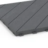 Detailaufnahme der Randausprägung von WARCO-Produkt 6326, Herringbone – Deck Tile, Format 38,5 x 38,5 x 2 cm, Farbe Silver Grey.