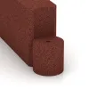 Detailaufnahme der Randausprägung von WARCO-Produkt 2573, Border stone chain element, Format 1000 x 300 x 154 mm, Farbe Brick red.