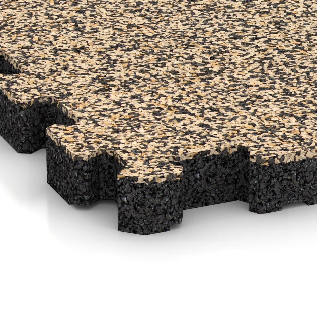 Detailaufnahme der Randausprägung von WARCO-Produkt 6108, Pool Decking Tile Seamless, Format 30,6 x 30,6 x 3 cm | 0,094 m², Farbe Travertine.