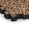 Detailaufnahme der Randausprägung von WARCO-Produkt 4281, Rubber click tile, Format 306 x 306 x 30 mm, Farbe Rattan Lounge.