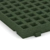 Detailaufnahme der Randausprägung von WARCO-Produkt 6118, Playground safety mat with grid structure, Format 100 × 50 × 6,5 cm, Farbe Grass green.