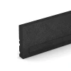 Detailaufnahme der Randausprägung von WARCO-Produkt 3784, Rubber Kerb, Format 100 × 5 × 25 cm, Farbe Anthracite.