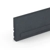 Detailaufnahme der Randausprägung von WARCO-Produkt 6213, Rubber Kerb, Format 100 × 5 × 25 cm, Farbe Slate grey.