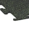 Detailaufnahme der Randausprägung von WARCO-Produkt 3755, Fitness Performance Elite Training Floor, Format 100 x 100 x 1 cm, Farbe Light Green Speckled.