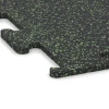Detailaufnahme der Randausprägung von WARCO-Produkt 3759, Fitness Performance Elite Training Floor, Format 100 x 100 x 1,5 cm | 1,00 m², Farbe Light Green Speckled.