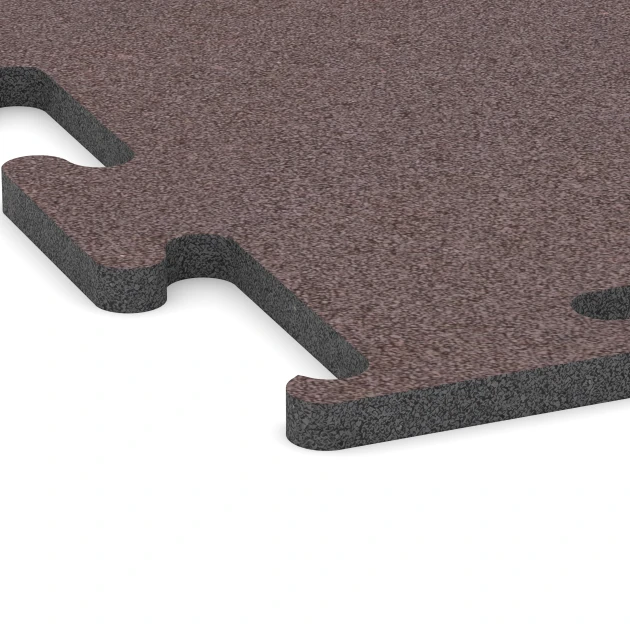 Detailaufnahme der Randausprägung von WARCO-Produkt 6149, Fitness Performance Elite Training Floor, Format 100 x 100 x 2 cm | 1,00 m², Farbe Mineral Red.