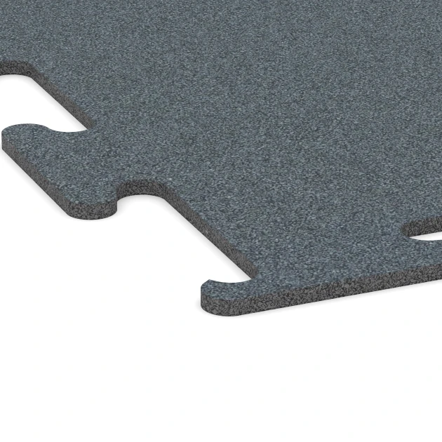 Detailaufnahme der Randausprägung von WARCO-Produkt 6163, Fitness Performance Elite Training Floor, Format 50 x 50 x 1 cm | 0,25 m², Farbe Fern Green.