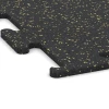 Detailaufnahme der Randausprägung von WARCO-Produkt 3768, Fitness Performance Elite Training Floor, Format 50 x 50 x 1,5 cm | 0,25 m², Farbe Light Yellow Speckled.