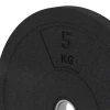 Detailaufnahme der Randausprägung von WARCO-Produkt 6084, Bumper Plate – Solid Rubber, Format 5 kg | ø 45,4 x 3,15 cm, Farbe Anthracite.