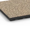 Detailaufnahme der Randausprägung von WARCO-Produkt 6428, Playground safety tile – CFH 120 cm, Format 50 x 50 x 4 cm, Farbe Travertine.