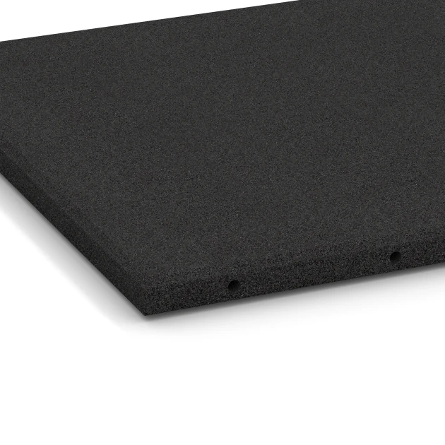 Detailaufnahme der Randausprägung von WARCO-Produkt 6287, Playground Safety Tiles, Format 50 x 50 x 3 cm | 0,25 m², Farbe Anthracite.