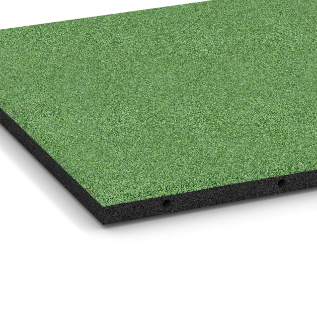 Detailaufnahme der Randausprägung von WARCO-Produkt 6184, Dog resting mat, Format 50 x 50 x 3 cm | 0,25 m², Farbe Linden green.