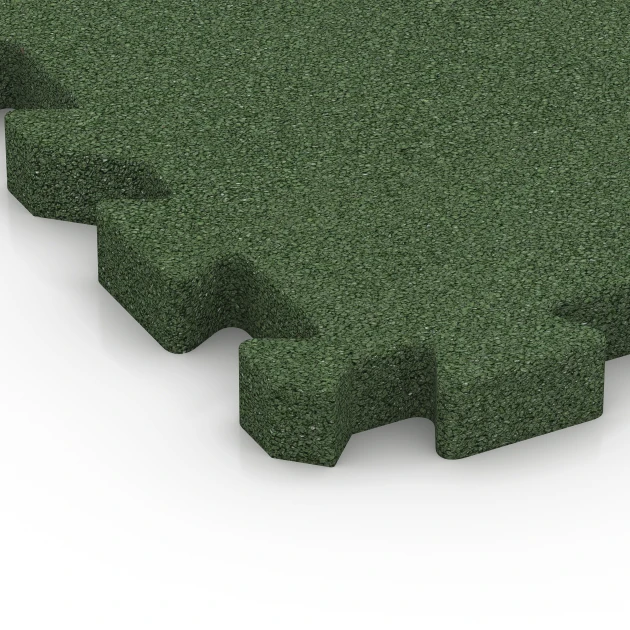 Detailaufnahme der Randausprägung von WARCO-Produkt 6982, Sports court tile, Format 50 x 50 x 4 cm | 0,25 m², Farbe Grass green.