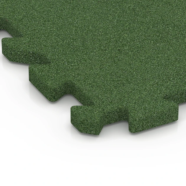 Detailaufnahme der Randausprägung von WARCO-Produkt 6613, Rubber patio tile, Format 50 x 50 x 3 cm | 0,25 m², Farbe Grass green.