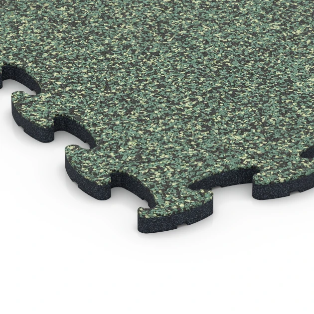 Detailaufnahme der Randausprägung von WARCO-Produkt 6861, Fitness Max Floor System, Format 44,6 x 44,6 x 1,8 cm, Farbe English Lawn.