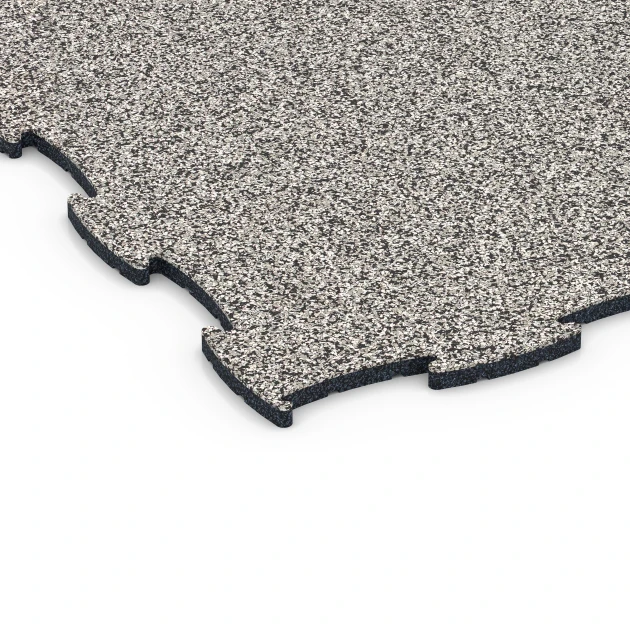 Detailaufnahme der Randausprägung von WARCO-Produkt 6833, Fitness Active Floor System, Format 97,1 x 97,1 × 1,8 cm, Farbe Grey Granite.