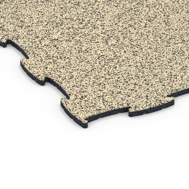 Detailaufnahme der Randausprägung von WARCO-Produkt 6811, Dog Agility Flooring, Format 97,1 x 97,1 × 1,8 cm, Farbe Travertine.