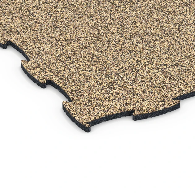 Detailaufnahme der Randausprägung von WARCO-Produkt 6813, Dog Agility Flooring, Format 97,1 x 97,1 × 1,8 cm, Farbe Rattan.