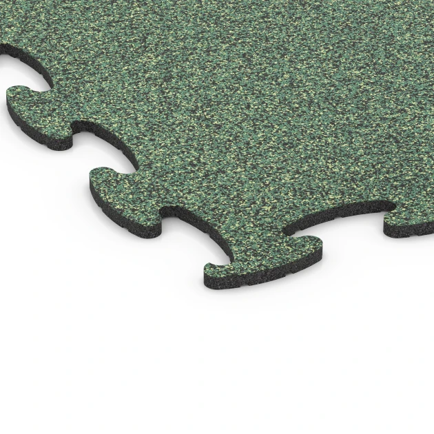 Detailaufnahme der Randausprägung von WARCO-Produkt 6906, Indoor Dog Sports Flooring, Format 98 x 98 × 1,8 cm, Farbe English Lawn.