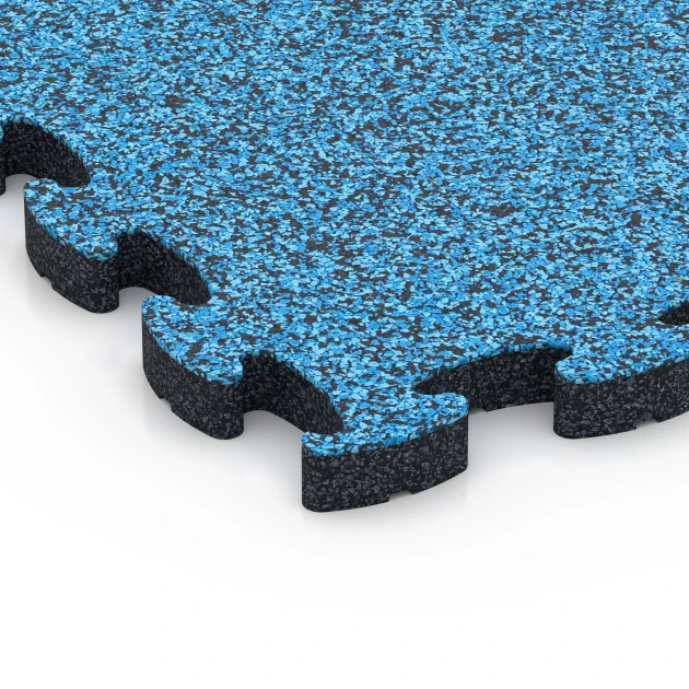 Detailaufnahme der Randausprägung von WARCO-Produkt 6938, Safety Puzzle Tile, Format 44,6 x 44,6 × 2,8 cm, Farbe Atlantic.