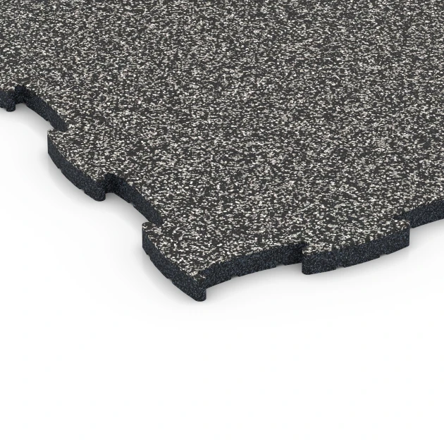 Detailaufnahme der Randausprägung von WARCO-Produkt 6850, Fitness Active Floor System, Format 97,1 x 97,1 x 2,8 cm, Farbe Dark Grey Granite.