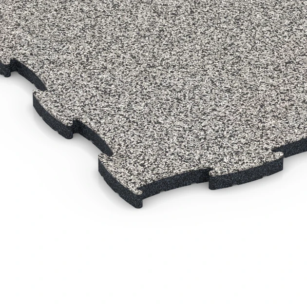 Detailaufnahme der Randausprägung von WARCO-Produkt 6851, Fitness Active Floor System, Format 97,1 x 97,1 x 2,8 cm, Farbe Grey Granite.