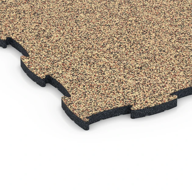 Detailaufnahme der Randausprägung von WARCO-Produkt 6853, Fitness Active Floor System, Format 97,1 x 97,1 x 2,8 cm, Farbe Terracotta.