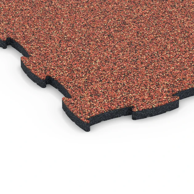 Detailaufnahme der Randausprägung von WARCO-Produkt 6854, Fitness Active Floor System, Format 97,1 x 97,1 x 2,8 cm, Farbe Embers.