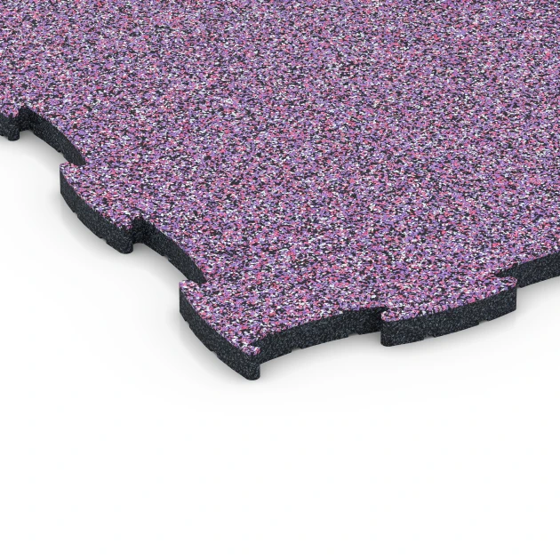 Detailaufnahme der Randausprägung von WARCO-Produkt 6855, Fitness Active Floor System, Format 97,1 x 97,1 x 2,8 cm, Farbe Lavender.