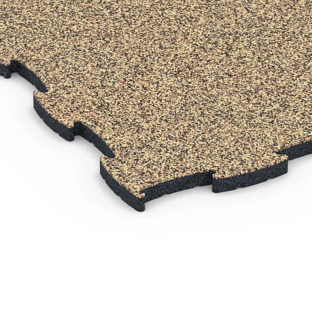 Detailaufnahme der Randausprägung von WARCO-Produkt 6858, Fitness Active Floor System, Format 97,1 x 97,1 x 2,8 cm, Farbe Rattan.