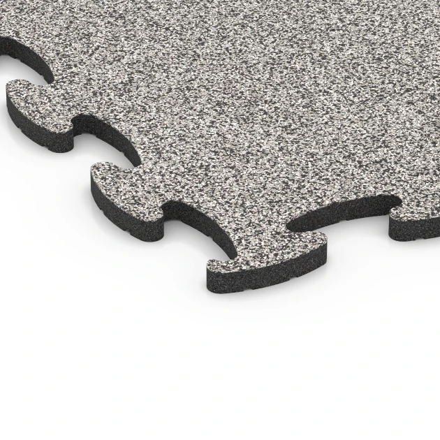 Detailaufnahme der Randausprägung von WARCO-Produkt 6887, Fitness Max Floor System, Format 97,1 x 97,1 x 2,8 cm, Farbe Grey Granite.