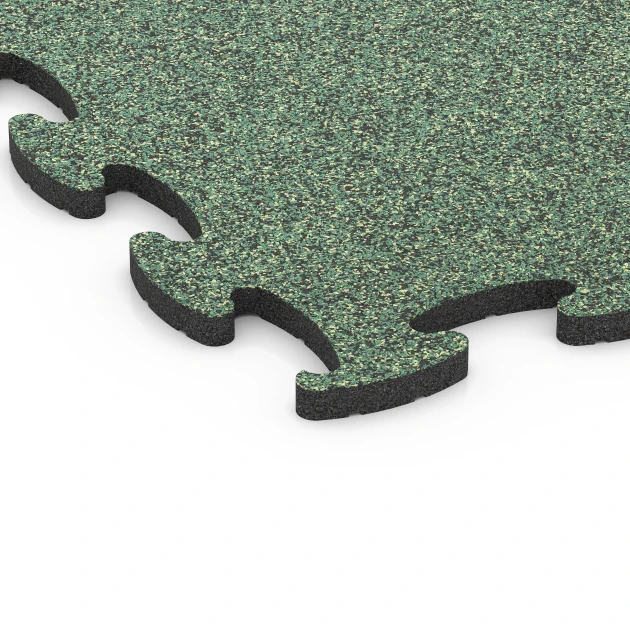 Detailaufnahme der Randausprägung von WARCO-Produkt 6888, Fitness Max Floor System, Format 98 x 98 x 2,8 cm, Farbe English Lawn.