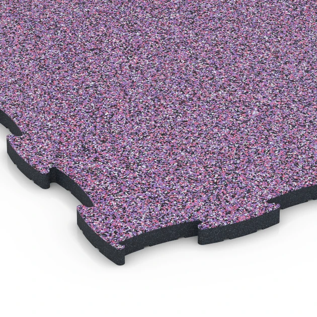 Detailaufnahme der Randausprägung von WARCO-Produkt 6891, Fitness Max Floor System, Format 97,1 x 97,1 x 2,8 cm, Farbe Lavender.