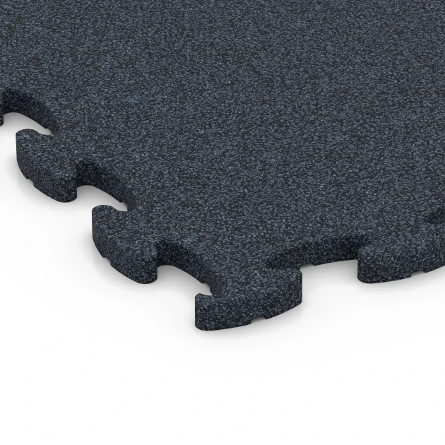 Detailaufnahme der Randausprägung von WARCO-Produkt 6960, Fitness Premium Gym Flooring, Format 45,9 x 45,9 x 1,8, Farbe Anthracite.