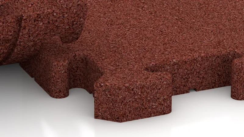 Interlocking puzzle joint with gently rounded bevel