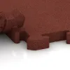 Großaufnahme vom Verbindungssystem von WARCO-Boden 2979 - Paving slab im Farbdesign Brick red. Abmessungen 500 x 500 x 40 mm.