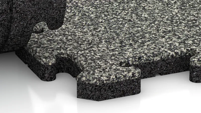 Interlocking puzzle joint with gently rounded bevel