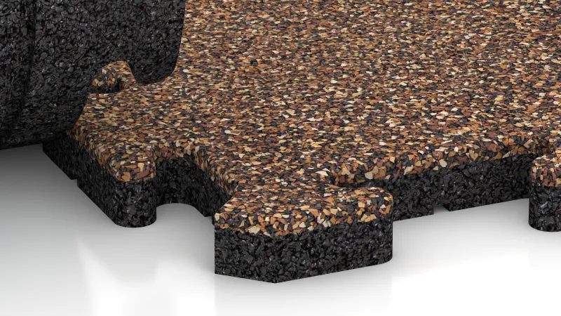 Interlocking puzzle joint with gently rounded bevel