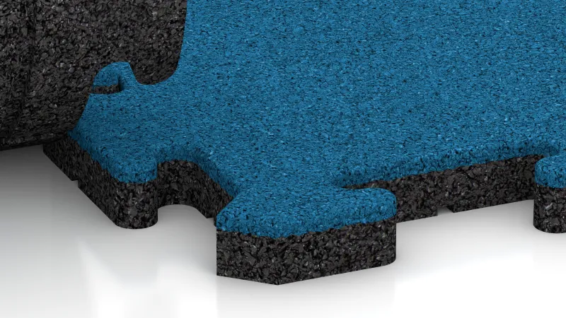 Interlocking puzzle joint with gently rounded bevel