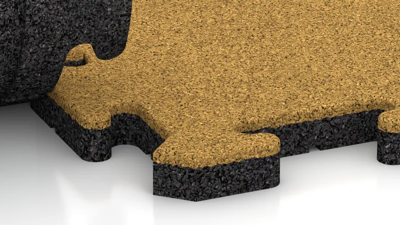 Interlocking puzzle joint with gently rounded bevel