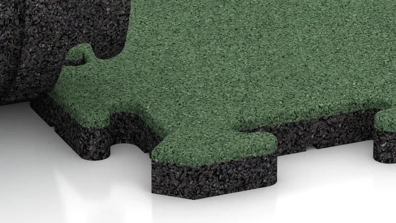 Interlocking puzzle joint with gently rounded bevel