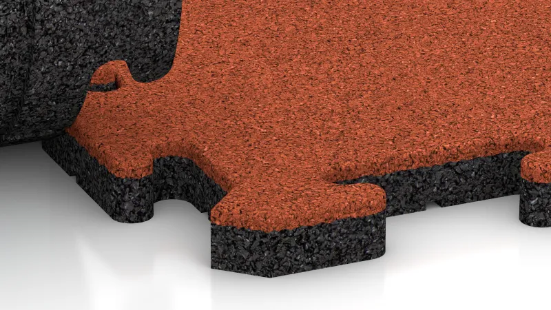 Interlocking puzzle joint with gently rounded bevel