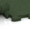 Großaufnahme vom Verbindungssystem von WARCO-Boden 4181 - Rubber sports surface im Farbdesign Grass Green. Abmessungen 500 x 500 x 30 mm.