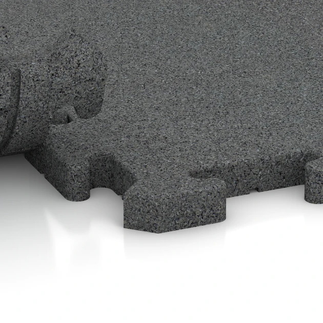 Großaufnahme vom Verbindungssystem von WARCO-Boden 2776 - Outdoor tile im Farbdesign Slate grey. Abmessungen 50 x 50 x 3 cm | 0,25 m².