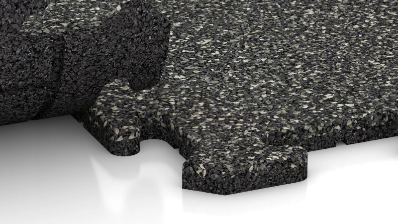 Interlocking puzzle joint with gently rounded bevel