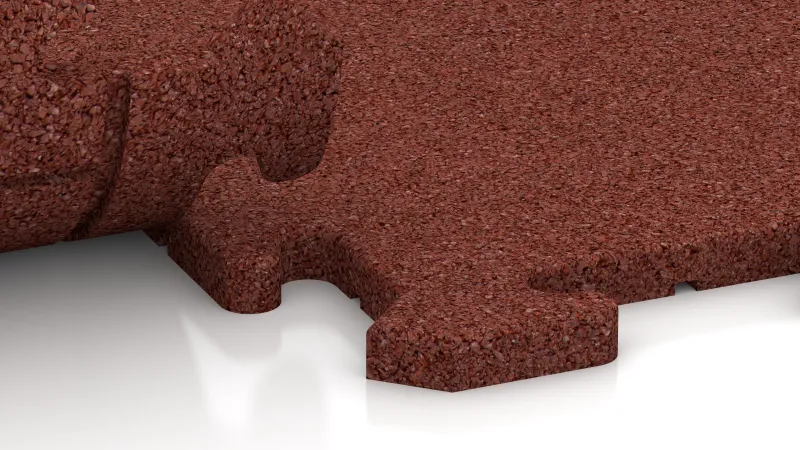 Interlocking puzzle joint with gently rounded bevel