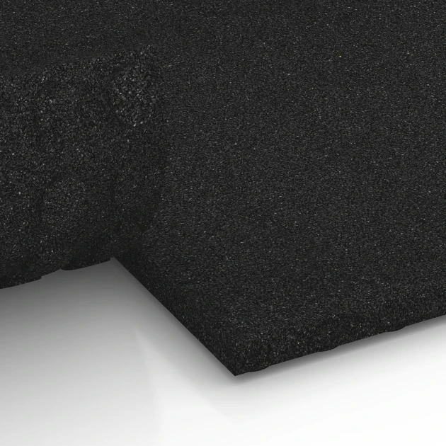 Großaufnahme vom Verbindungssystem von WARCO-Boden 6646 -  im Farbdesign Anthracite. Abmessungen 100 x 50 x 4 cm.