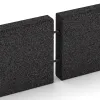 Großaufnahme vom Verbindungssystem von WARCO-Boden 2596 - Rubber kerbstone (Deep kerbstone) im Farbdesign Anthracite. Abmessungen 1000 x 250 x 50 mm.