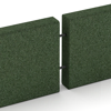 Großaufnahme vom Verbindungssystem von WARCO-Boden 2594 - Rubber kerbstone (Deep kerbstone) im Farbdesign Grass Green. Abmessungen 1000 x 250 x 50 mm.
