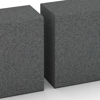 Großaufnahme vom Verbindungssystem von WARCO-Boden 2601 - Rubber kerbstone (Solid step) im Farbdesign Slate grey. Abmessungen 1000 x 300 x 150 mm.